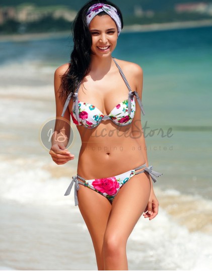 Costum de Baie cu Imprimeuri Florale 0012311